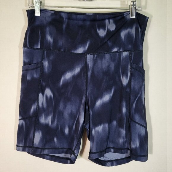 Member's Mark Women's Zen Bike Shorts Size XXL Blue/Serene Floral Print - Picture 1 of 5
